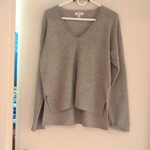 On 34th grey women's V Neck sweater size medium